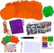 36-Set DIY Foam Pumpkin Craft Kits – Halloween Jack-O’-Lantern Stickers, Glitter Foam Shapes & Maple Leaf Decorations for Kids Party Favors, Classroom Activities & Fall Holiday Crafts